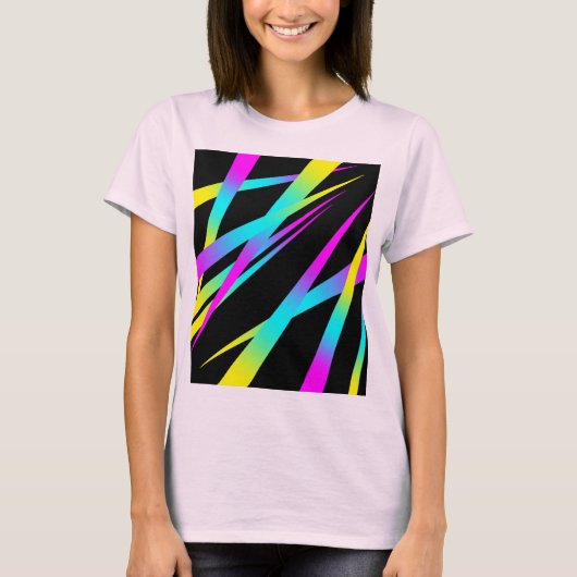 Spikes CYMK zwart T-shirt (Voorkant)