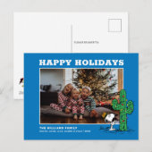 Spike's Holiday Cactus Family Foto Feestdagenkaart (Voorkant / Achterkant)