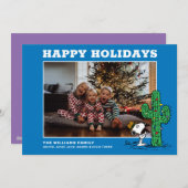 Spike's Holiday Cactus Family Foto Feestdagenkaart (Voorkant / Achterkant)