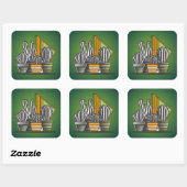 SPIKEY LITTLE CACTUS COLLECTIE VIERKANTE STICKER (Vel)