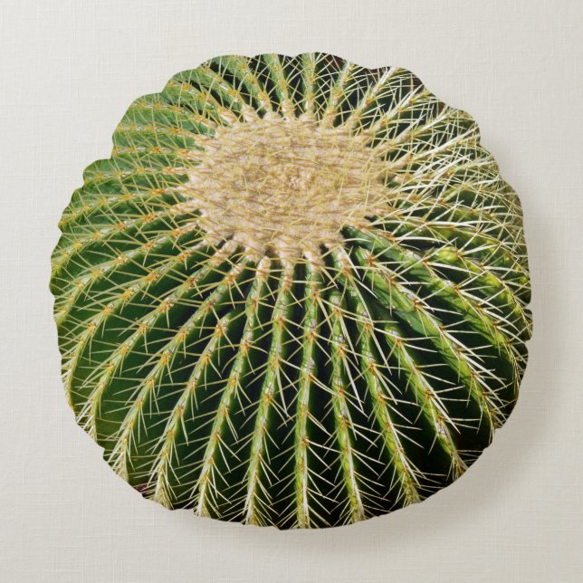 Spikey look Cactus Cushion Rond Kussen (Voorkant)