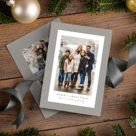 Spikkelkader eenvoudig neutraal kerstfoto feestdagenkaart