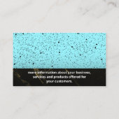 spikkels | Zwarte marmeren sierstrip Visitekaartje (Achterkant)