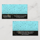 spikkels | Zwarte marmeren sierstrip Visitekaartje (Voorkant / Achterkant)