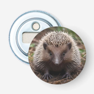 **"Spiky Beginnings: De Schattige Baby Echidna"** Button Flesopener