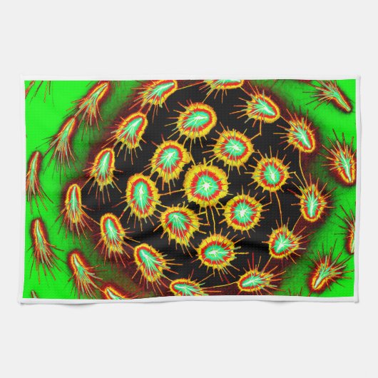 Spiky Burst Fusion – Modern Kitchen Towel Theedoek (Horizontaal)