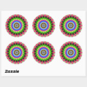 Spiky Color Explosion Ronde Sticker (Vel)