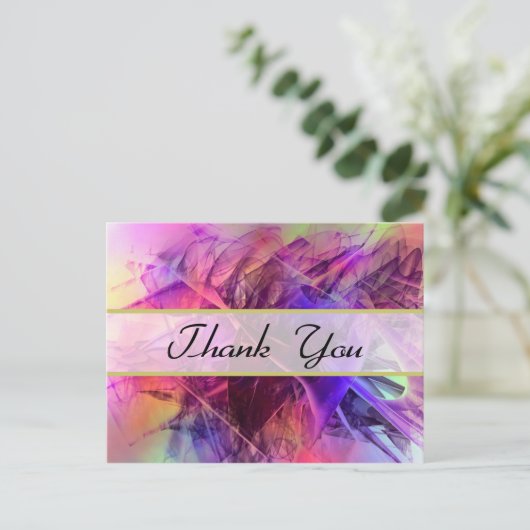 Spiky glanzende Shards abstract ontwerp dank u Briefkaart (Staand voorkant)