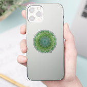 Spiky Green Flower Mandala Sticker (Telefoon)