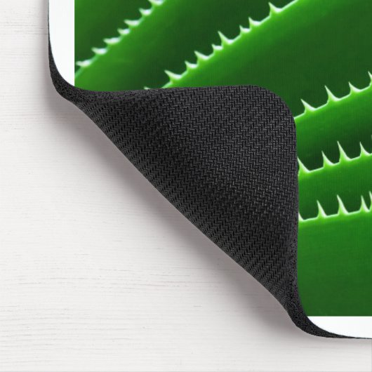 Spiky Green Leaf Pattern Muismat (Hoek)