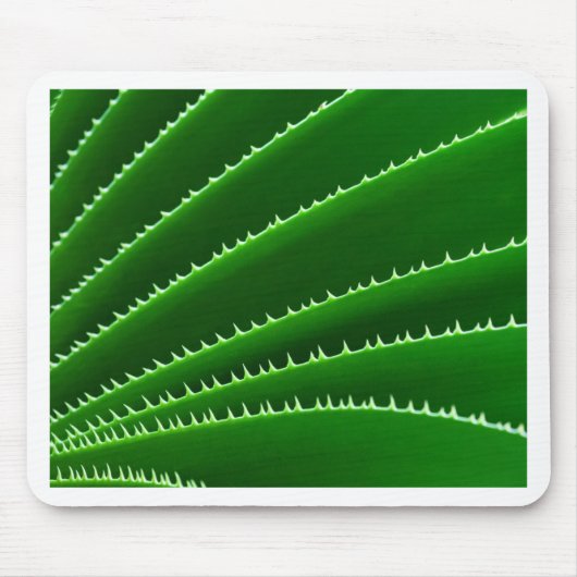 Spiky Green Leaf Pattern Muismat (Voorkant)