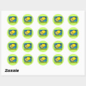 Spiky Lemon Ronde Sticker (Vel)