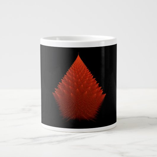 Spiky Red "Tree" fractal met spikes Grote Koffiekop (Voorkant)
