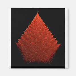 Spiky Red "Tree" fractal met spikes Magneet