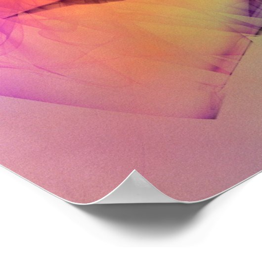 Spiky Shiny Glass scherpt Abstract design Poster (Hoek)