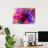 Spiky Shiny Glass scherpt Abstract design Poster (Thuiskantoor)