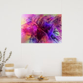 Spiky Shiny Glass scherpt Abstract design Poster (Keuken)