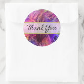 Spiky Shiny Glass Sharp Abstract Design Hartelijk Ronde Sticker (Tas)