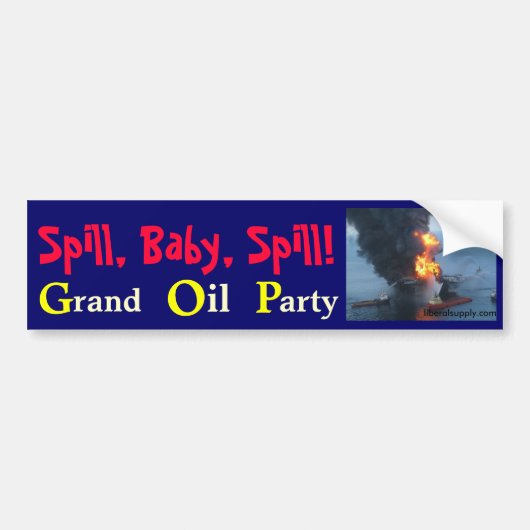 Spill, Baby, morsen... Bumpersticker (Voorkant)