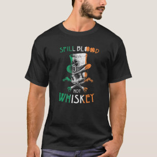 Spill Bloedvat niet whiskey t Irish Skeleton Biker T-shirt