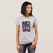 Spill de Tea Skeleton Tarot Kaart T-shirt (Voorkant volledig)