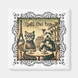 Spill de thee Kat & Hond Magneet