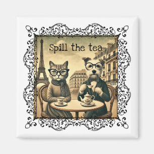 Spill de thee Kat & Hond Magneet