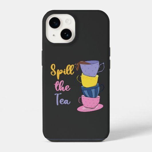 Spill de thee - theedrinker iPhone hoesje (Achterkant)