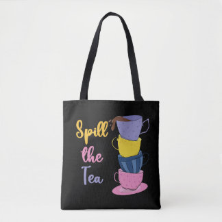 Spill de thee - theedrinker tote bag