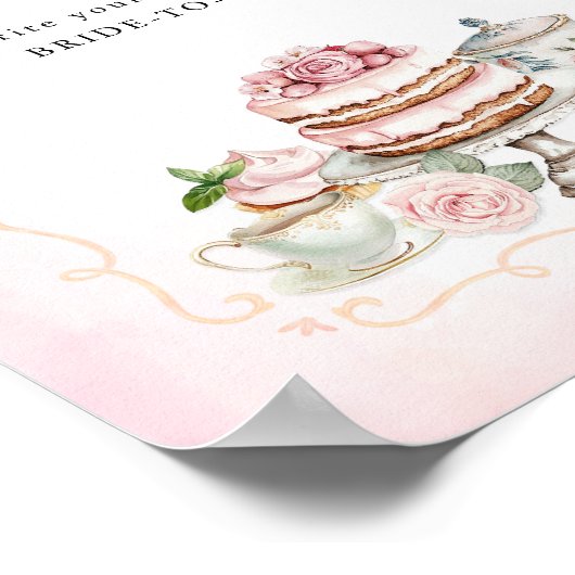 Spill de thee Vrijgezellenfeest advies teken Poster (Hoek)