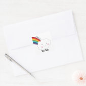 Spill de theewolk en regenboog Sticker (Envelop)