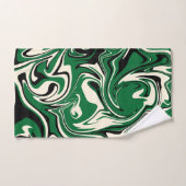 Spill - groen, crème en zwart bad handdoek (Handdoek)