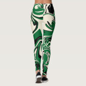 Spill - groen, crème en zwart leggings (Achterkant)
