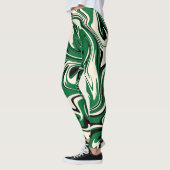 Spill - groen, crème en zwart leggings (Links)