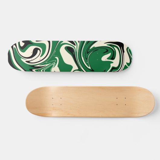 Spill - groen, crème en zwart persoonlijk skateboard (Horizontaal)