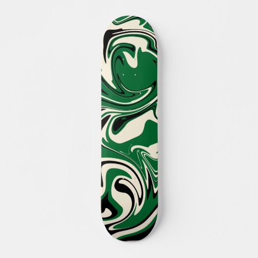 Spill - groen, crème en zwart persoonlijk skateboard (Voorkant)