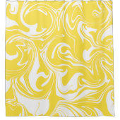 Spill - Lemon Yellow and White Douchegordijn (Voorkant)