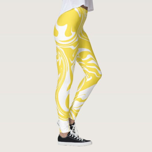 Spill - Lemon Yellow and White Leggings (Rechts)