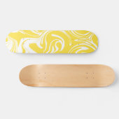 Spill - Lemon Yellow and White Persoonlijk Skateboard (Horizontaal)