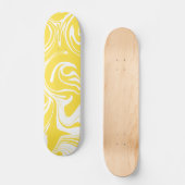 Spill - Lemon Yellow and White Persoonlijk Skateboard (Voorkant)