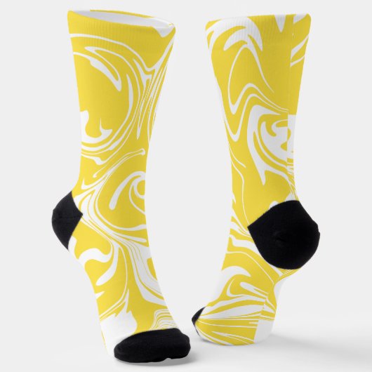 Spill - Lemon Yellow and White Sokken (Gebogen)