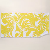 Spill - Lemon Yellow and White Strandlaken (Voorkant)