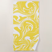 Spill - Lemon Yellow and White Strandlaken (Voorkant)