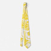 Spill - Lemon Yellow and White Stropdas (Achterkant)