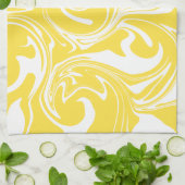 Spill - Lemon Yellow and White Theedoek (Gevouwen)