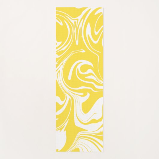 Spill - Lemon Yellow and White Yogamat (Voorkant)