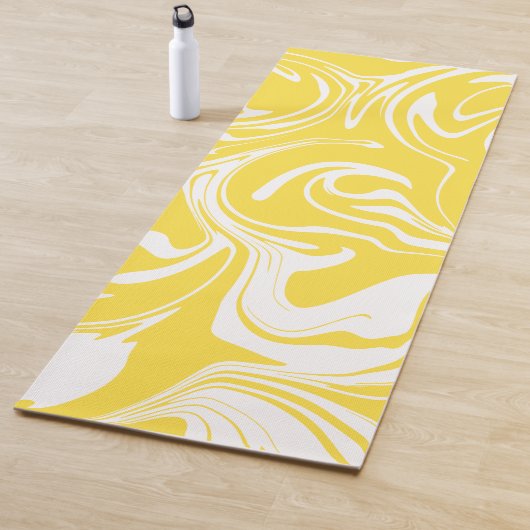Spill - Lemon Yellow and White Yogamat (In situ)