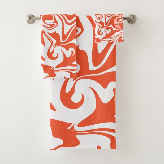 Spill - Oranje en wit Bad Handdoek (Insitu)