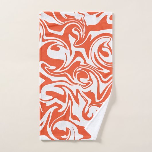 Spill - Oranje en wit Bad Handdoek (Handdoek)