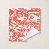 Spill - Oranje en wit Bad Handdoek (Wasdoekje)